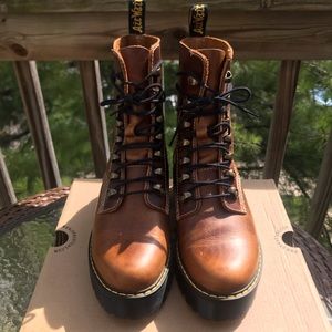 Dr. Martens Leona Butterscotch Platform Boots